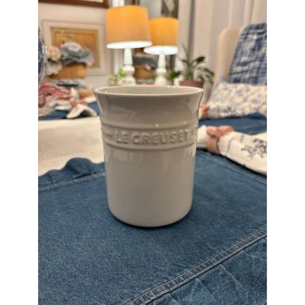 Le Creuset White Utensil Crock